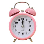 Portable Fashion Classic Silent Double Bell Alarm Clock Quartz Movement Bedside Night Light Best Quality