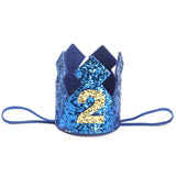 Blue Gold Boy  First Birthday Hat
