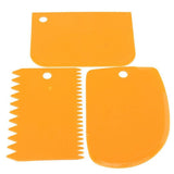 Wholesale New 3pcs Irregular Tooth Edge DIY Cake Scraper Cream Scraper Set Cake Mold Tool