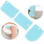 Wholesale New 3pcs Irregular Tooth Edge DIY Cake Scraper Cream Scraper Set Cake Mold Tool