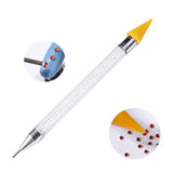 Double head nail pen crystal beads