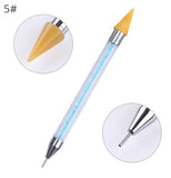Double head nail pen crystal beads