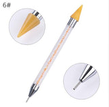Double head nail pen crystal beads