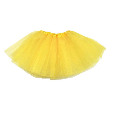 Kids Girls Modern Ballet Dressing Fairy Tutu Skirt Yellow