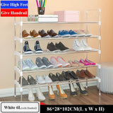 Simple Shoe Rack Stainless Steel Door Shoes Storage