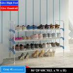 Simple Shoe Rack Stainless Steel Door Shoes Storage