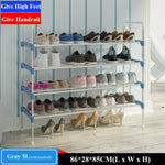 Simple Shoe Rack Stainless Steel Door Shoes Storage