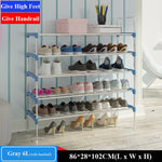 Simple Shoe Rack Stainless Steel Door Shoes Storage