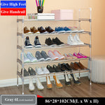 Simple Shoe Rack Stainless Steel Door Shoes Storage